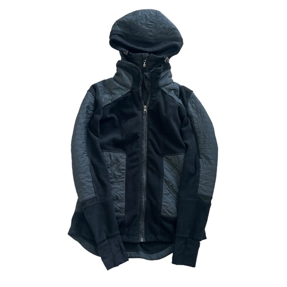 RARE: Lululemon Fleecy Keen Jacket Black Size 6 - Picture 13 of 16